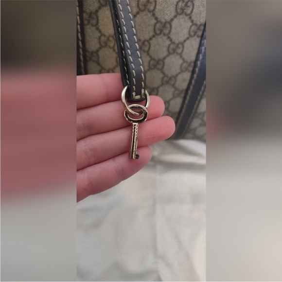 Gucci Monogram Canvas Briefcase Bag with Lock and Key - Picture 10 of 11